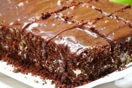 Шоколадный торт с кремом без пропитки