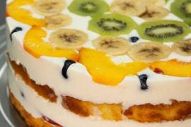 Торт «Фруктовый рай»: рецепт нежного и простого лакомства