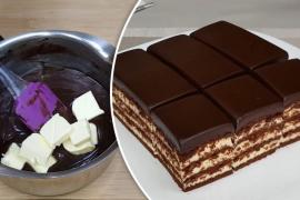 Шоколадный торт из печенья без духовки