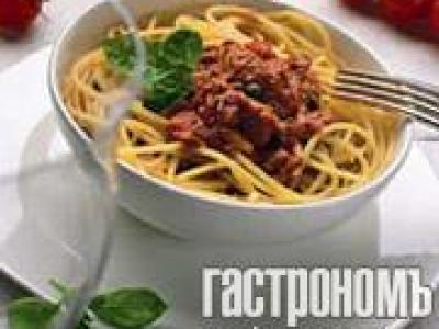 Спагетти с анчоусами и тунцом