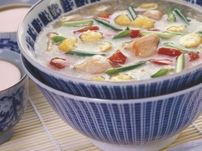 Суп куриный с кукурузой в китайском стиле