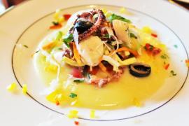 Салат из Осьминога с картофельным крем-супом и белым сельдереем