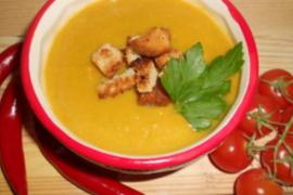 Гороховый крем-суп с овощами