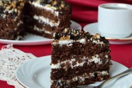 Торт «Темная ночь» с черносливом