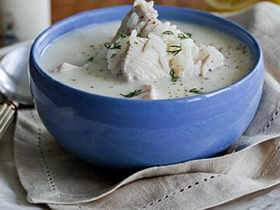 Авголемоно, греческий куриный суп в мультиварке