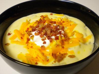 Картофельный суп с сыром Чеддер
