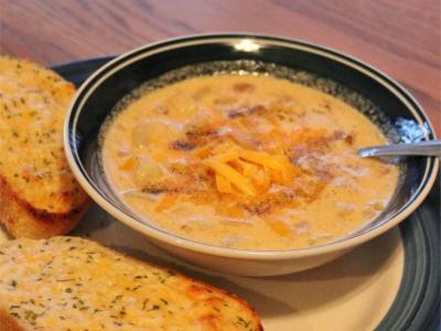 Картофельный суп с чеддером