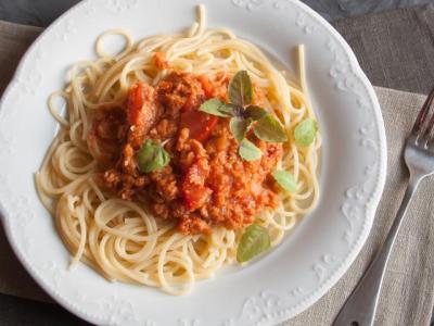 Спагетти болоньезе (веган)