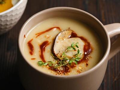 Крем-суп из картофеля и белых грибов