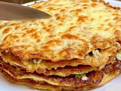 Сытный картофельный торт с начинкой